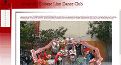 Desktop Screenshot of montrealchineseliondanceclub.com